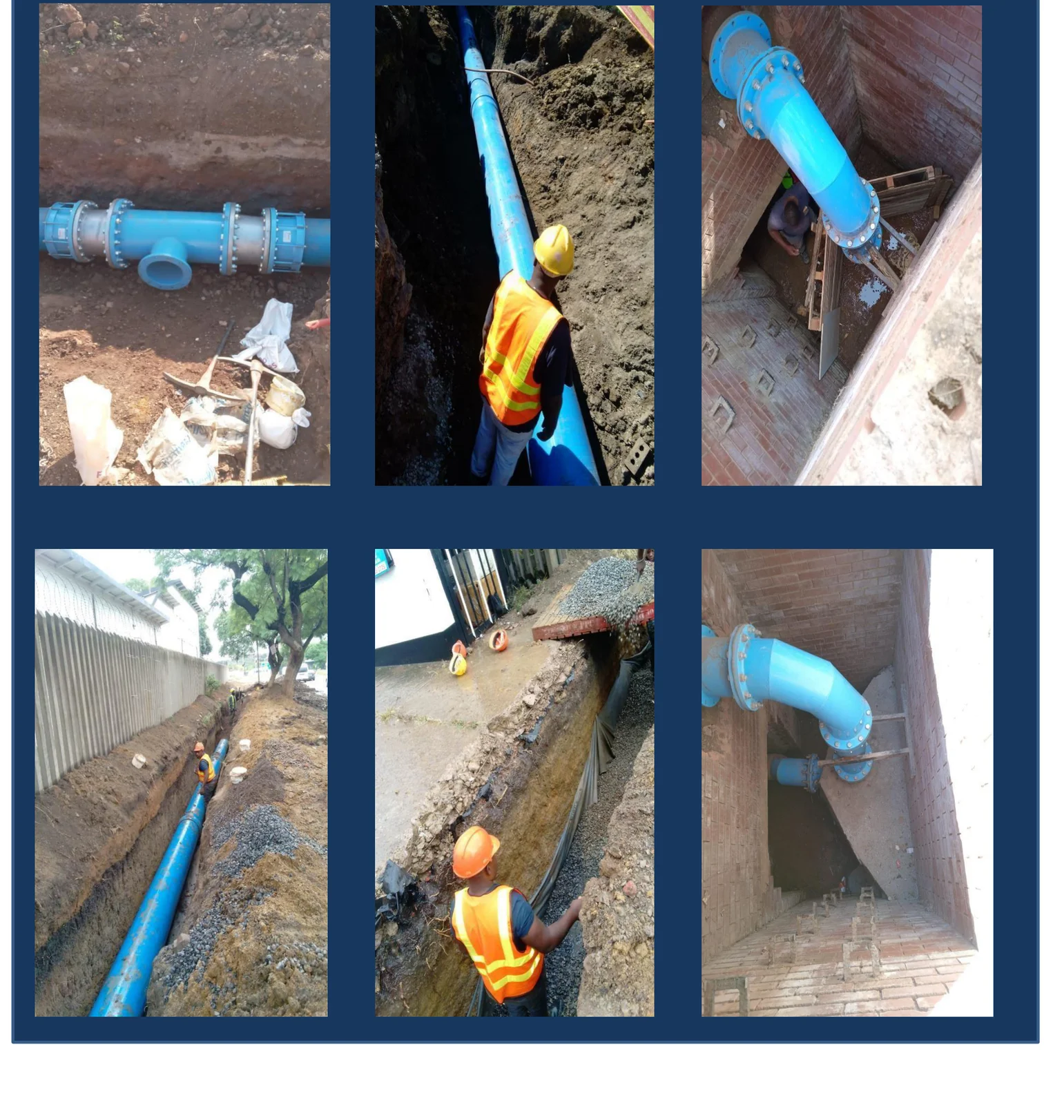 Main City Water Blue Supply Pipeline Connection