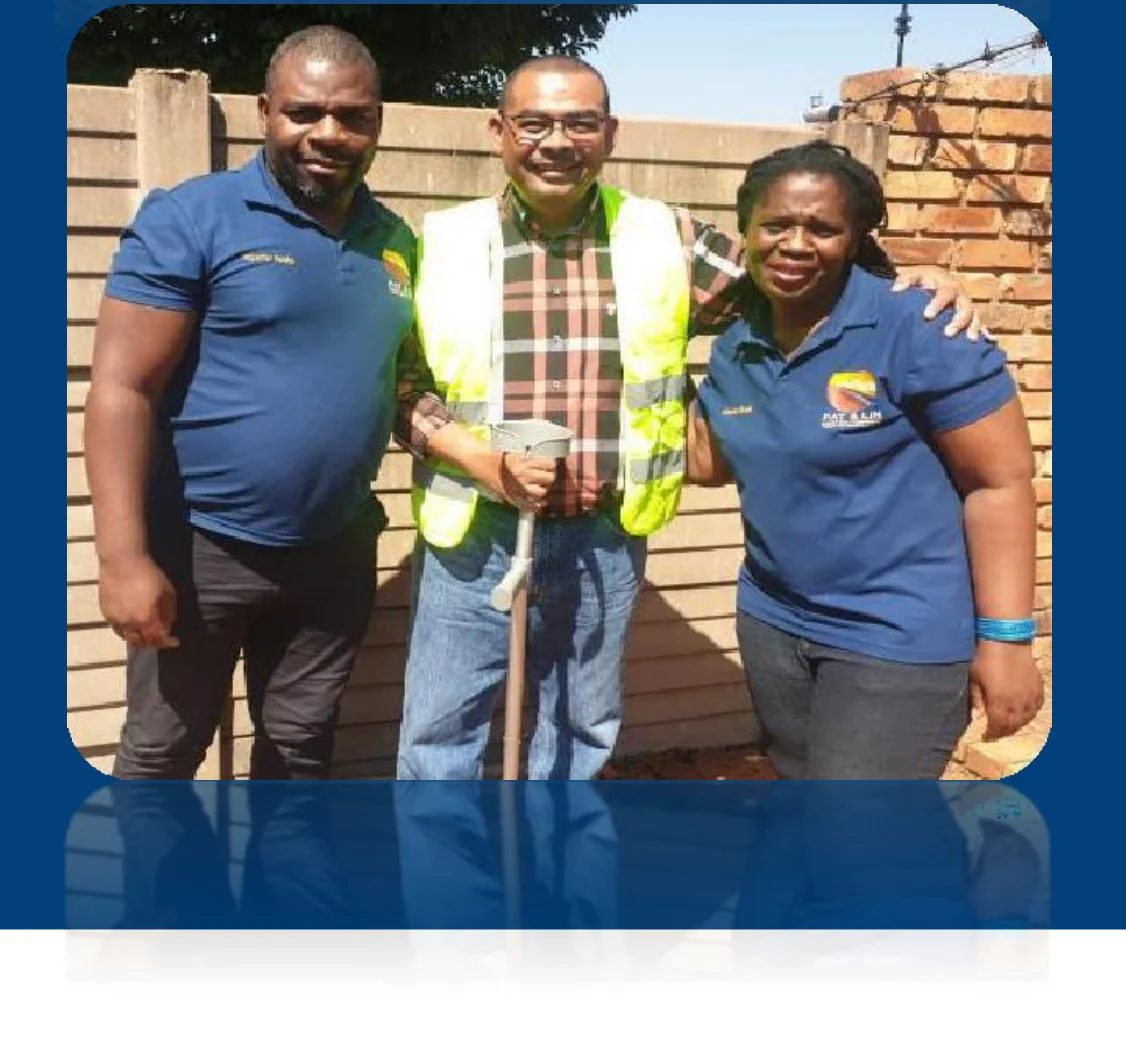 Company Directors Ntavheleni Lineth and Patrick on site